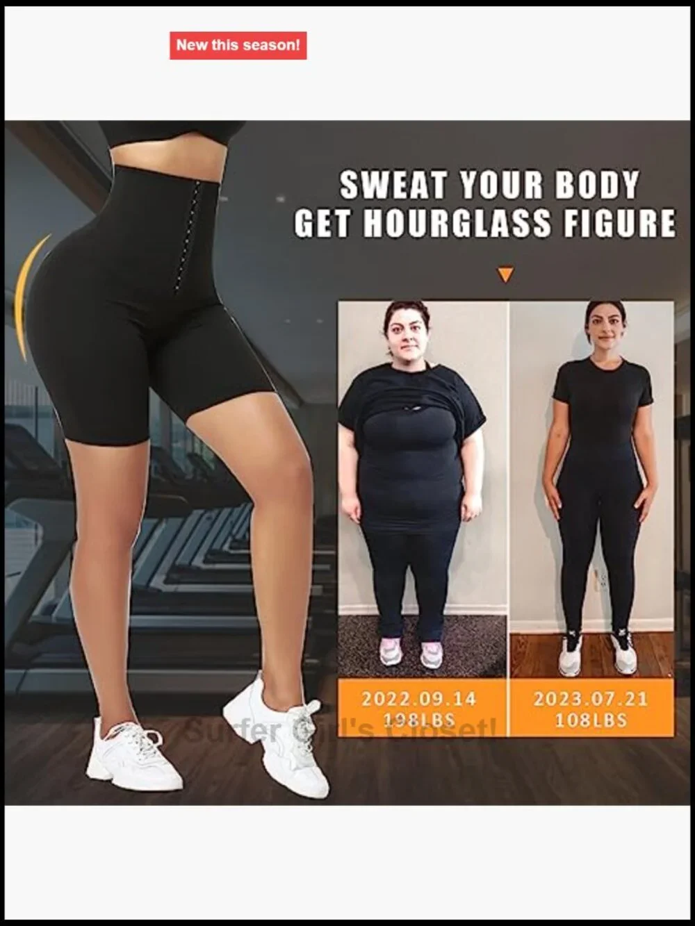 High Waist Sauna Shorts Slimming Compression Thermo Workout Body Shaper for